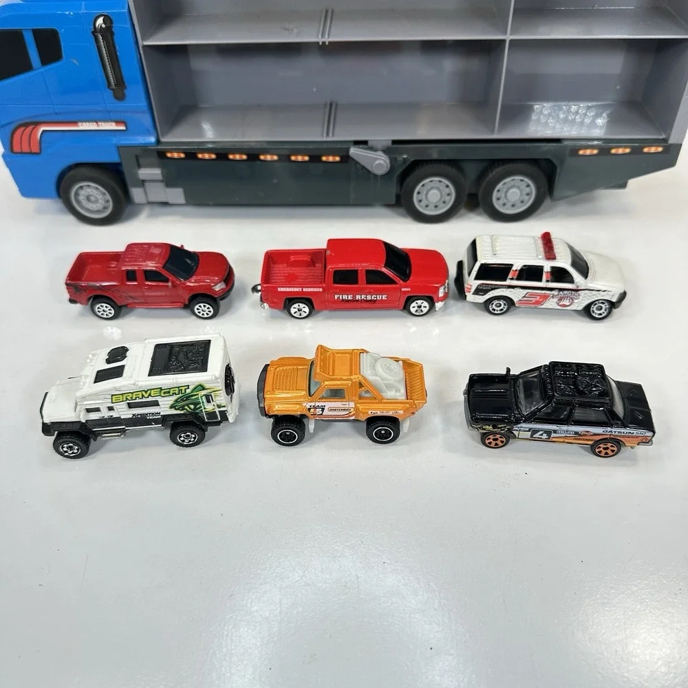 Transporter Toy Truck with 12 Cars Matchbox and More Racing and Offroad Play Set